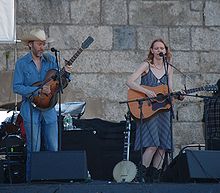 David Rawlings and Gillian Welch performing at the 2009 Newport Folk Festival