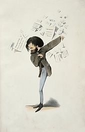 Verdi caricatured by Delfico (1860)