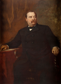 Gubernatorial portrait of Grover Cleveland.