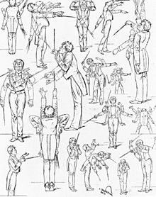 Mahler's conducting style, 1901, caricatured in the humorous magazine Fliegende Blätter