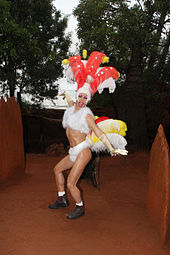 A wax figure at Madame Tussauds in Sydney portraying Pearce as Felicia Jollygoodfellow.