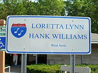 Hank Williams and Loretta Lynn rest area in Tennessee