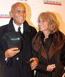 Belafonte with wife Pamela in April 2011
