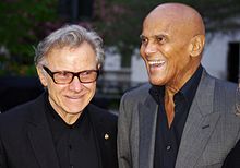 Keitel with singer Harry Belafonte in New York, April 2011
