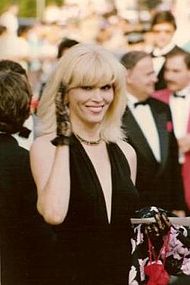 Amanda Lear at the Cannes Film Festival in 1990