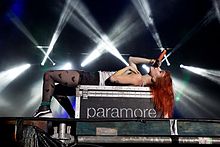 Williams performing as part of Paramore on the 2013 Soundwave.