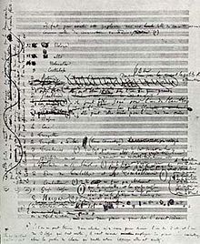 First page of original Symphonie fantastique (1830) manuscript