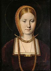 Catherine of Aragon as a young widow, by court painter Michael Sittow, c.1502