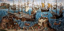 Depiction of Henry embarking at Dover, c.1520