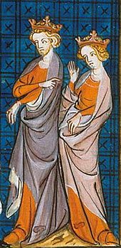 14th century representation of Henry and Eleanor