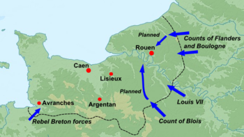 Events in Normandy, summer 1173