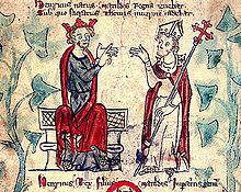 Early 14th century representation of Henry and Thomas Becket