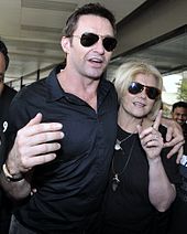 Jackman and Furness at Mumbai International Airport to attend FICCI – Frames film convention, 2011[60]