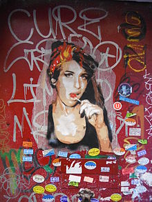 An Amy Winehouse mural in Barcelona