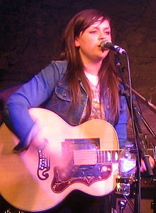 Amy Macdonald on stage at T On The Fringe After Party at The Caves, Edinburgh.