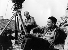 Ingmar Bergman with his long-time cinematographer Sven Nykvist during the production of Through a Glass Darkly (1960)