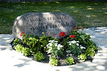 The grave of Ingmar Bergman and his last wife, Ingrid von Rosen