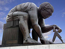 Eduardo Paolozzi's Newton, after William Blake (1995), outside the British Library