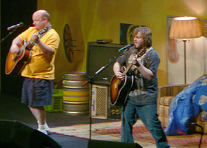 Jack Black with Kyle Gass of Tenacious D.