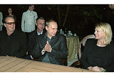 Jack Nicholson with Vladimir Putin in 2001