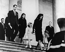 Family members depart the U.S. Capitol after a lying-in-state ceremony for the President, November 24, 1963