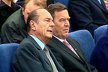 Chirac with German Federal Chancellor Gerhard Schröder.