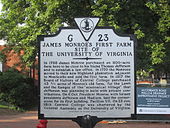 Monroe once owned a farm at the location of the University of Virginia in Charlottesville