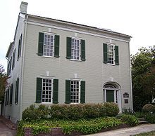 The house where Polk spent his adult life before his presidency, in Columbia, Tennessee, is his only private residence still standing.