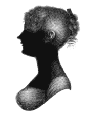 Silhouette of Cassandra Austen, Jane's sister and closest friend