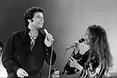 Joplin performs with Tom Jones on his television show in late 1969.