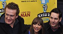 Segel with Rashida Jones and Paul Rudd at the I Love You, Man premiere, March 2009