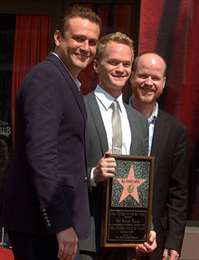 Segel with Joss Whedon and Neil Patrick Harris in September 2011