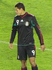 Hernández playing for Mexico