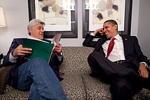 Leno with President Barack Obama in March 2009