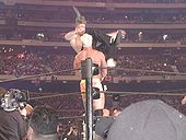Hardy performing 'Poetry in Motion' on Billy Gunn at WrestleMania X8.