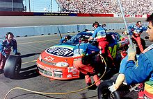 The Rainbow Warriors doing a pit stop in 1997