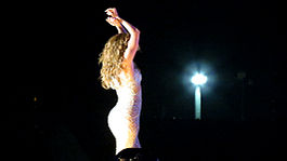 Lopez performing during her Dance Again World Tour in 2012.