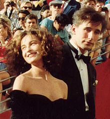 Grey with William Baldwin at the 1988 Academy Awards