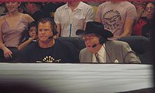 Lawler and Jim Ross calling the action for WWE.