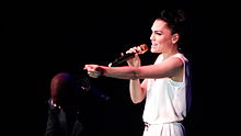 Jessie J performing at The Sony Awards in 2012.