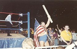 Duggan in a WWF event.