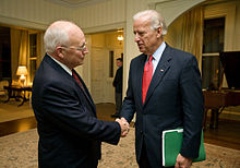 Vice President-elect Biden with Vice President Dick Cheney at Number One Observatory Circle, November 13, 2008