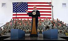 Vice President Biden visiting Camp Bondsteel in Kosovo, May 2009