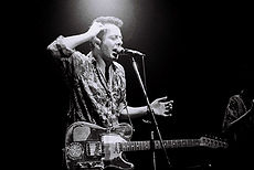 Strummer, backing with the Pogues in Japan. Photo: Masao Nakagami