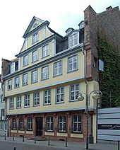 Goethe's birthplace in Frankfurt, Germany (Großer Hirschgraben)