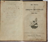 First edition of The Sorrows of Young Werther