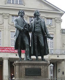 Goethe-Schiller Monument (1857), Weimar.