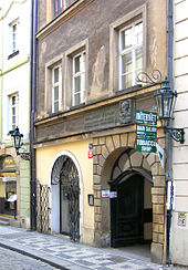 Karlova street in Old Town, Prague – house where Kepler lived.[1] Museum