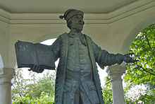 A statue of Kepler in Linz