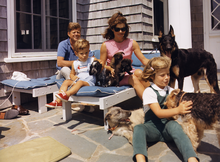 The Kennedy family in Hyannis Port in 1963